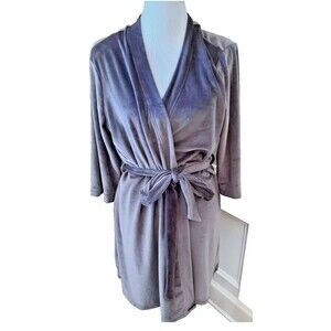Splendid Women's Bathrobe Small/Medium Grey Luxury Buttery Soft Sexy